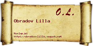 Obradov Lilla névjegykártya